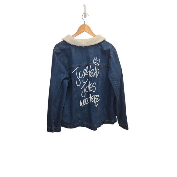 Riverdale Jug Head Archie Comic Sherpa Collar Denim Jacket Size 2X - Picture 4 of 4